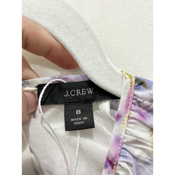 NWT Flora Obscura X J.Crew Side-Cutout A-Line Dress Kaleidoscope Floral Womens 8 - Picture 4 of 7